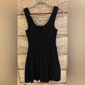 Wayf Black Ruched dress
